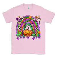 Bubblegum Pink Trick or Treat Halloween Rainbow Classic Tee - texasbilliewilder