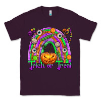 Plum Trick or Treat Halloween Rainbow Classic Tee - texasbilliewilder