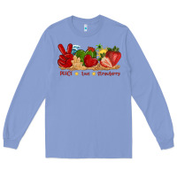 Colony Blue peace love strawberry with summer Long Sleeve Tee - texasbilliewilder