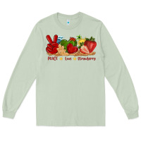 Matcha peace love strawberry with summer Long Sleeve Tee - texasbilliewilder