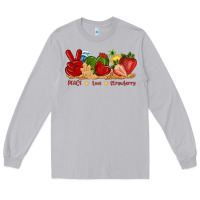 Moon Dust peace love strawberry with summer Long Sleeve Tee - texasbilliewilder