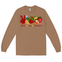 Toasted Coconut peace love strawberry with summer Long Sleeve Tee - texasbilliewilder
