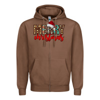 Chestnut merry christmas Zipper Hoodie - CowhideDigitalArt