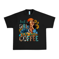 Black Just a girl who loves coffee Urban Heavy Tee - RanaPortraitStore