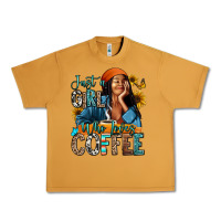 Peanut Butter Just a girl who loves coffee Urban Heavy Tee - RanaPortraitStore