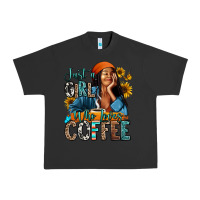 Pigment Black Just a girl who loves coffee Urban Heavy Tee - RanaPortraitStore