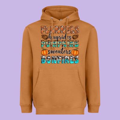 Flannels Hayrides Pumpkins Sweaters Bonfires Heavyweight Hoodie Designed By Artiststas