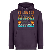 Plum Flannels Hayrides Pumpkins Sweaters Bonfires Heavyweight Hoodie - Artiststas