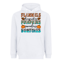 White Flannels Hayrides Pumpkins Sweaters Bonfires Heavyweight Hoodie - Artiststas