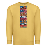 Antique Gold usa flag and western patterns  penwraps Premium Sweatshirt - Artiststas