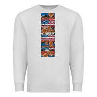 Dove Grey usa flag and western patterns  penwraps Premium Sweatshirt - Artiststas