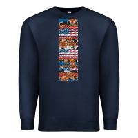 Navy usa flag and western patterns  penwraps Premium Sweatshirt - Artiststas