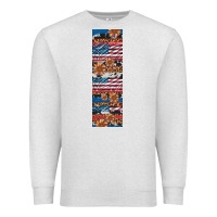 Oatmeal Heather usa flag and western patterns  penwraps Premium Sweatshirt - Artiststas