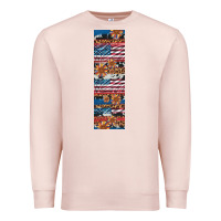 Pale Pink usa flag and western patterns  penwraps Premium Sweatshirt - Artiststas