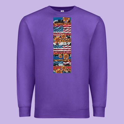 Usa Flag And Western Patterns  Penwraps Premium Sweatshirt Designed By Artiststas