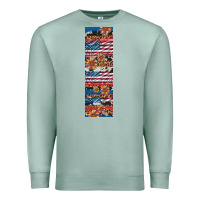 Seafoam usa flag and western patterns  penwraps Premium Sweatshirt - Artiststas