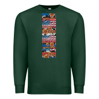 Sports Green usa flag and western patterns  penwraps Premium Sweatshirt - Artiststas