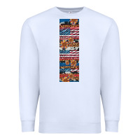 White usa flag and western patterns  penwraps Premium Sweatshirt - Artiststas