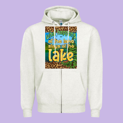 What Happens At The Lake Stays At The Lake Air Freshener Zipper Hoodie Designed By Hra Design Shop