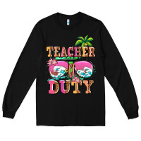 Black teacher off duty Long Sleeve Tee - AdoDesignShop