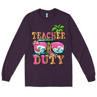 Plum teacher off duty Long Sleeve Tee - AdoDesignShop