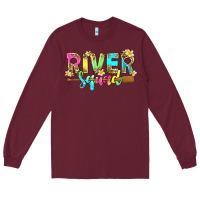 Burgundy river squad with leopard Long Sleeve Tee - texasbilliewilder