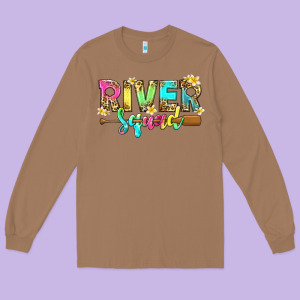 River Squad With Leopard Long Sleeve Tee Designed By Texasbilliewilder