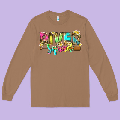 River Squad With Leopard Long Sleeve Tee Designed By Texasbilliewilder