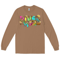 Toasted Coconut river squad with leopard Long Sleeve Tee - texasbilliewilder