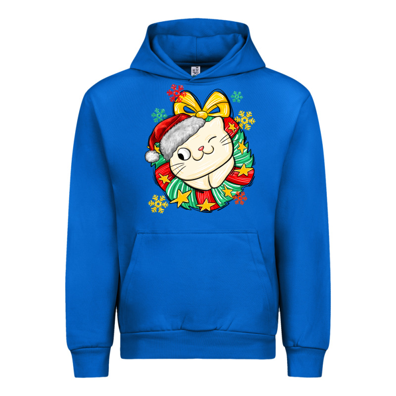 Christmas Wreaths Cat Urban Hoodie by MaliasSmallBusiness | Teevron