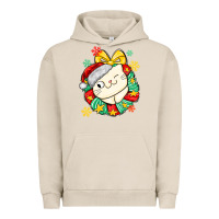 Pigment French Oak Christmas wreaths cat Urban Hoodie - MaliasSmallBusiness