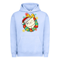 Pigment Grape Ice Christmas wreaths cat Urban Hoodie - MaliasSmallBusiness