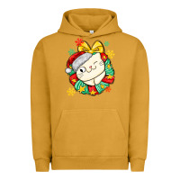 Pigment Peanut Butter Christmas wreaths cat Urban Hoodie - MaliasSmallBusiness