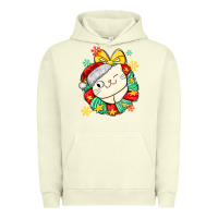Pigment Pistachio Christmas wreaths cat Urban Hoodie - MaliasSmallBusiness