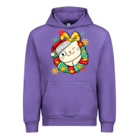 Tulip Christmas wreaths cat Urban Hoodie - MaliasSmallBusiness