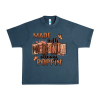 Midnight Navy Made with melanin always poppin' Urban Heavy Tee - RanaPortraitStore