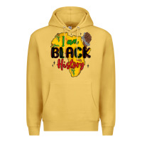 Antique Gold i am black history Premium Hoodie - MaliasSmallBusiness