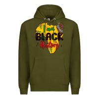 Army Green i am black history Premium Hoodie - MaliasSmallBusiness