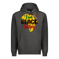 Charcoal Heather i am black history Premium Hoodie - MaliasSmallBusiness