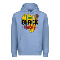 Colony Blue i am black history Premium Hoodie - MaliasSmallBusiness
