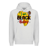 Dove Grey i am black history Premium Hoodie - MaliasSmallBusiness