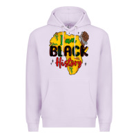 Lilac i am black history Premium Hoodie - MaliasSmallBusiness