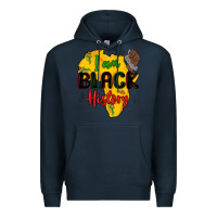 Navy i am black history Premium Hoodie - MaliasSmallBusiness