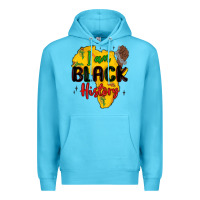 Ocean Blue i am black history Premium Hoodie - MaliasSmallBusiness