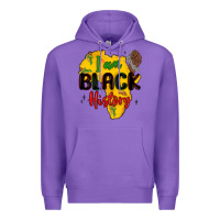 Purple i am black history Premium Hoodie - MaliasSmallBusiness