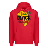 Red i am black history Premium Hoodie - MaliasSmallBusiness