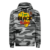 Slate Camo i am black history Premium Hoodie - MaliasSmallBusiness