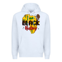 White i am black history Premium Hoodie - MaliasSmallBusiness