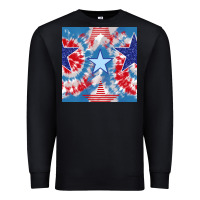 Black patriotic tie dye stars Premium Sweatshirt - BundleAndBundleShop