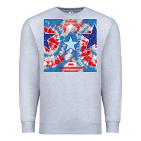 Heather Grey patriotic tie dye stars Premium Sweatshirt - BundleAndBundleShop